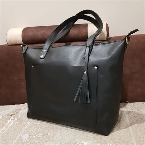 leather tote bag.